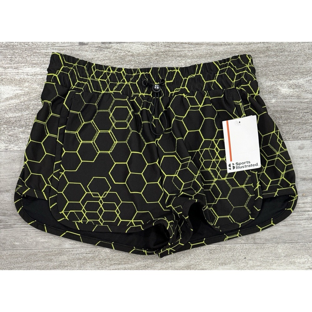 Sports Illustrated Hexagon Geometric‎ Print Running Shorts Womens XS NEW